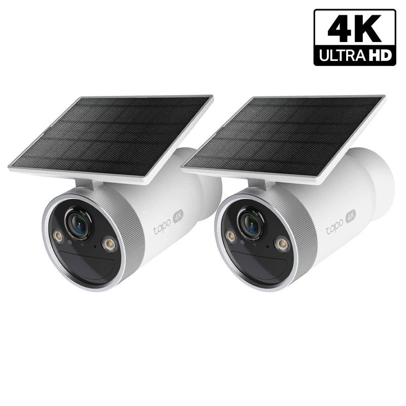 Tapo C465 MagCam 4K Built-In Solar Battery Powered Security Camera, 2-Pack