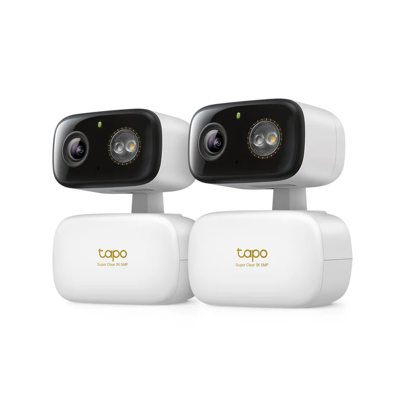 3K Pan/Tilt Indoor/Outdoor Security Camera, Tapo C236 HybridCam 360 2-Pack