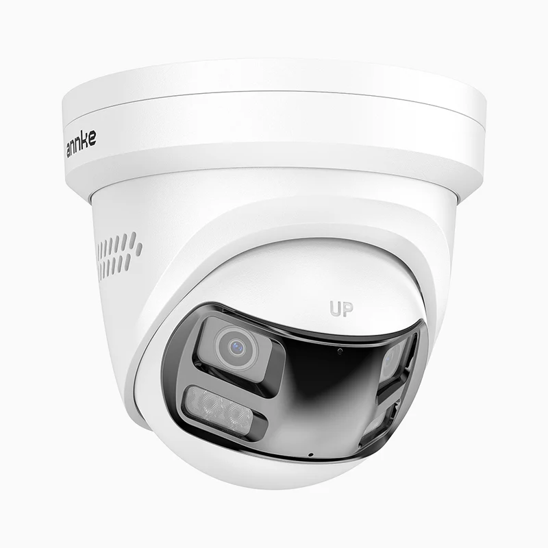 FCD800P - 8MP UHD Dual-Lens Outdoor PoE Security Camera, 180° Panoramic View, All-Metal Housing, Smart Motion 2.0, Dual Light Night Vision, Two-Way Audio, Active Siren & Alarm, Human & Vehicle Detection, IP67