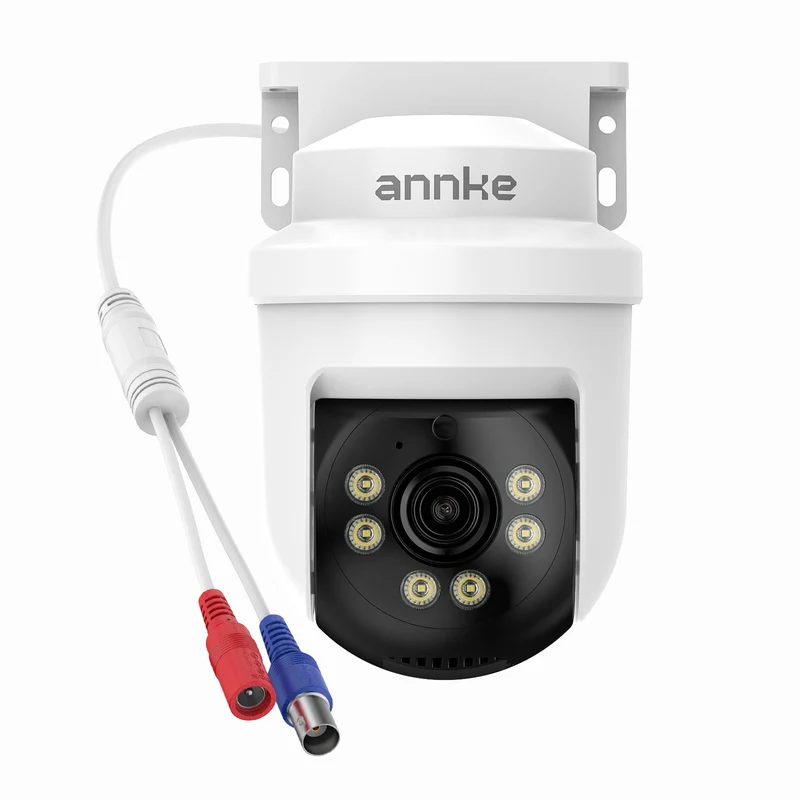 ANNKE 5MP TVI CCTV Home Surveillance Dome PT Camera, Wired Add on Camera with 350° pan and 90° tilt, 100ft Night Vision, IP65 Weatherproof, One Way Audio (DVR Required, Not Included)