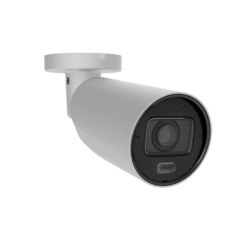 126279.217.WH1 - Ajax BulletCam HLVF 8MP Bianca Telecamera IP PoE AI Varifocale 2.8-12mm IR 60m True WDR Audio Bidirezionale