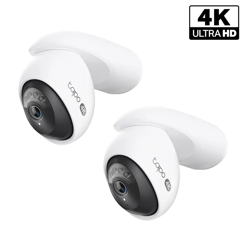 VistaCam 360 4K Pan/Tilt Wired Outdoor Security Camera, Tapo C560WS 2-Pack