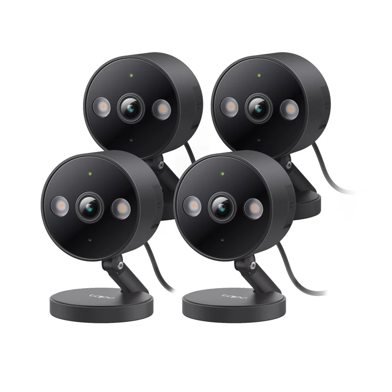 4-Pack 2K QHD Indoor/Outdoor Security Camera Black Tapo C121