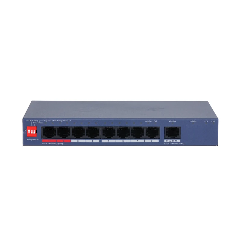 CS4009-8ET1GT-110 - Switch PoE Cloud 8 Porte PoE 110W Gigabit IEEE 802.3bt Long Distance 250m DoLynk - Dahua