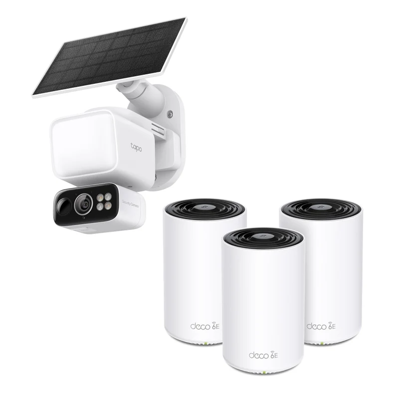 Deco 6E + Whole-Home Solar Floodlight Security Kit