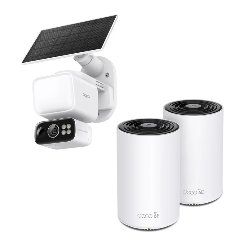 Deco 6E + Smart Home Solar Floodlight Security Kit