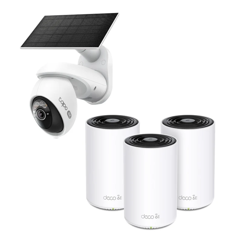 Deco 6E + Whole-Home 4K Solar Security Kit