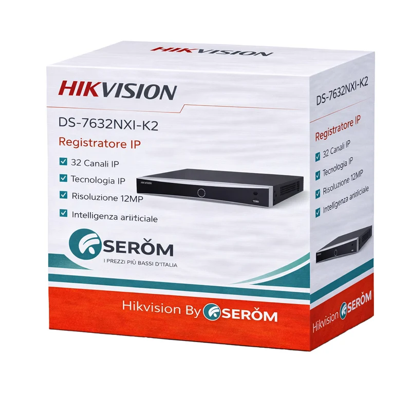 Hikvision DS-7632NXI-K2 Videoregistratore di rete (NVR) 1U Nero
