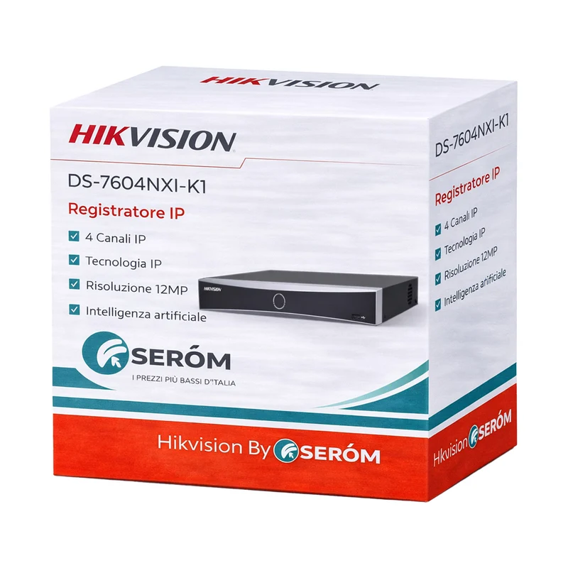 Hikvision Digital Technology DS-7604NXI-K1 Videoregistratore di rete (NVR) 1U Nero