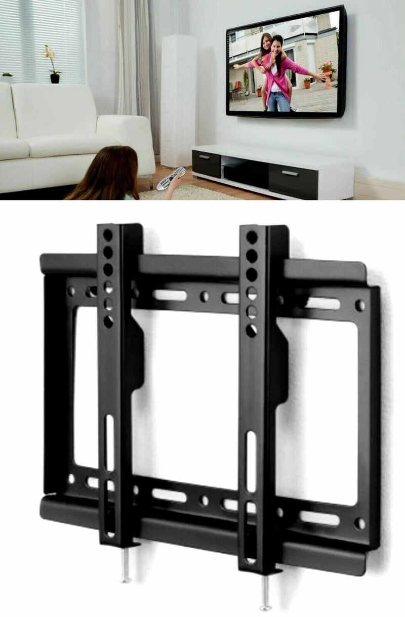 Supporto Tv Staffa Parete Robusta per TV Led Smart Monitor Fissa 14 A 42 Pollici