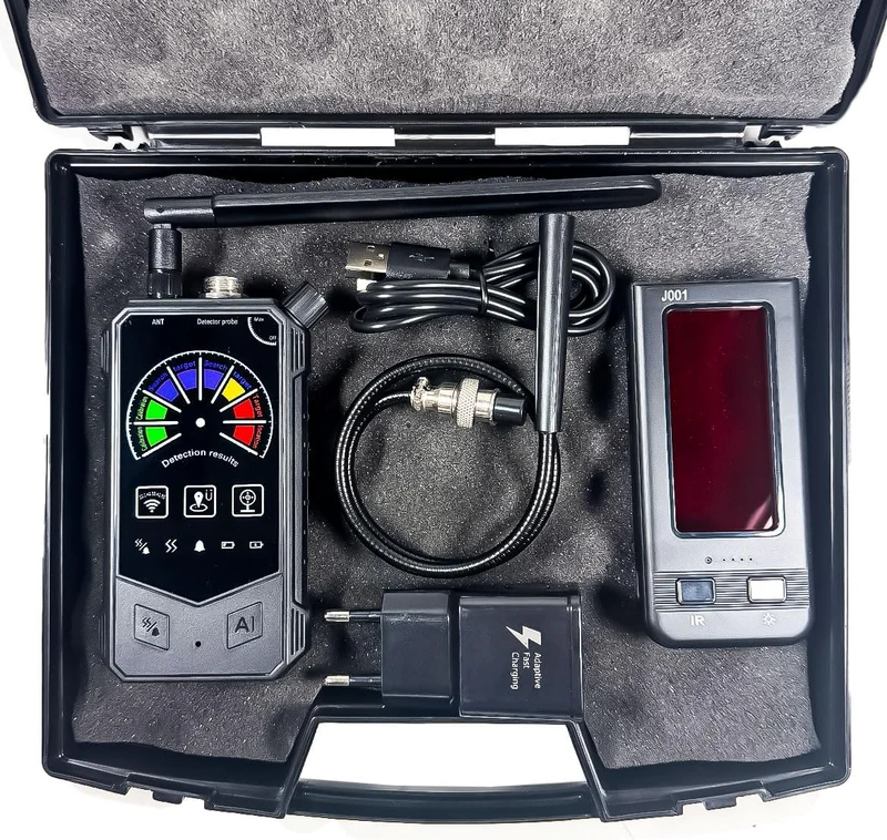 SPY TERMINATOR COMBO AI Scansione fino a 8.6 GHz per Microspie GSM/5G, Telecamere SD, via cavo e wifi, localizzatori GPS auto, laser infrarossi e filtro polarizzato
