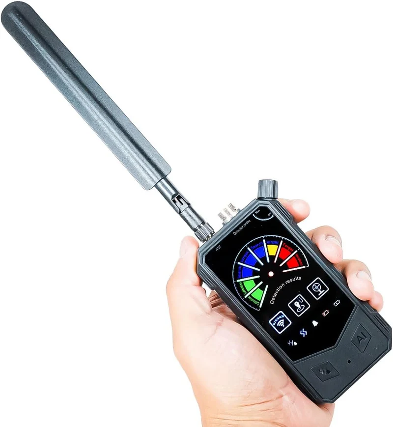 (F009)Rilevatore Microspie SpyTerminator AI Scansione fino a 8.6 GHz per Microspie GSM/5G, Telecamere wifi & localizzatori GPS Display Digitale, 8h Autonomia