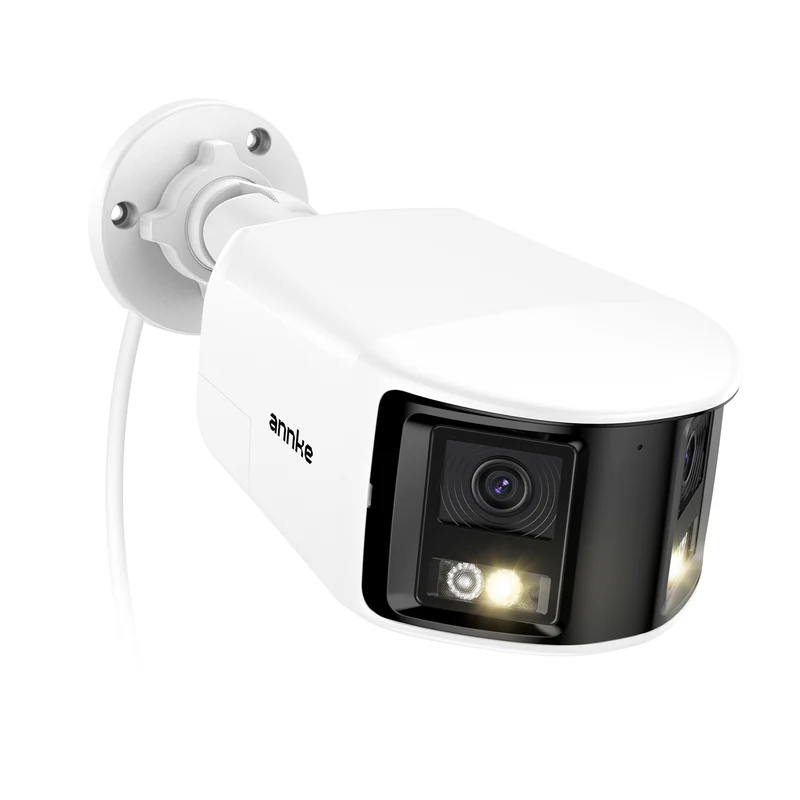ANNKE FCD800 4K 8MP Dual Lens PoE Security Camera, 180°Panoramic View, Smart Dual light Color Night Vision, Two-Way Audio, Light&Sound Alarm, AI Human/Vehicle Motion Detection, IP67 Weatherproof
