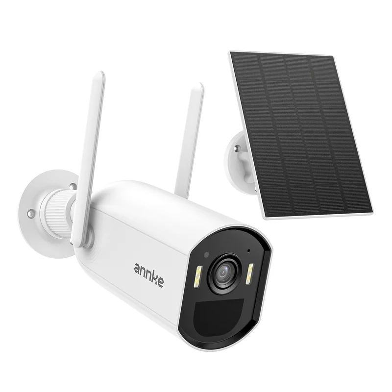 ANNKE 4MP Security Bullet Camera, Wireless Surveillance Outdoor Indoor, Two-Way Audio, Color Night Vision, PIR Humanoid Detection, Weatherproof, Remote Access, Up to 256G Storage, Alexa