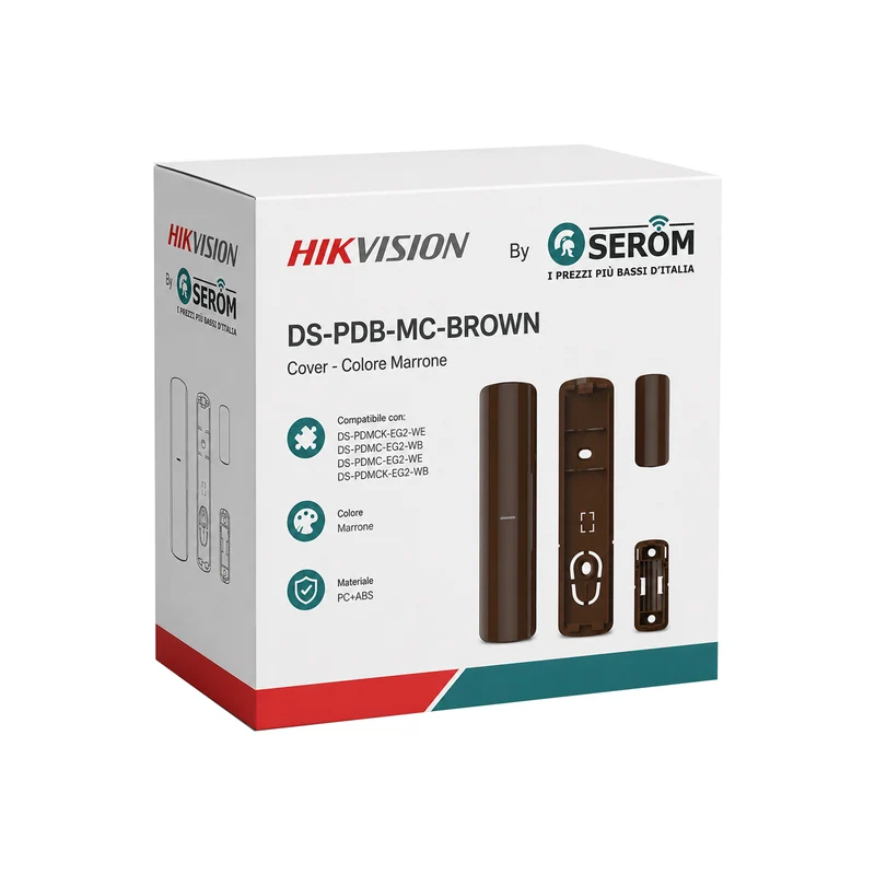 DS-PDB-MC-Brown Cover Marrone per Contatti Magnetici AX PRO in PC+ABS Compatibile DS-PDMC e DS-PDMCK - Hikvision