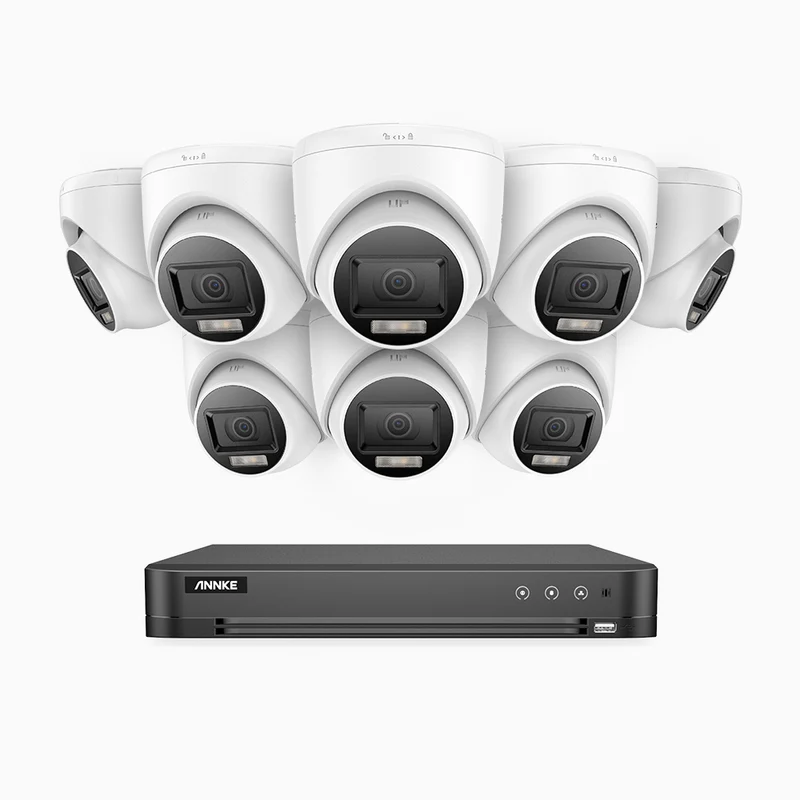 ADLK800 - 4K 16 Channel 8 Dual Light Wired CCTV Security System, Color & IR Night Vision, 3840x2160@20fps, f/1.6 Super Aperture, 4-in-1 Output Signal, IP67
