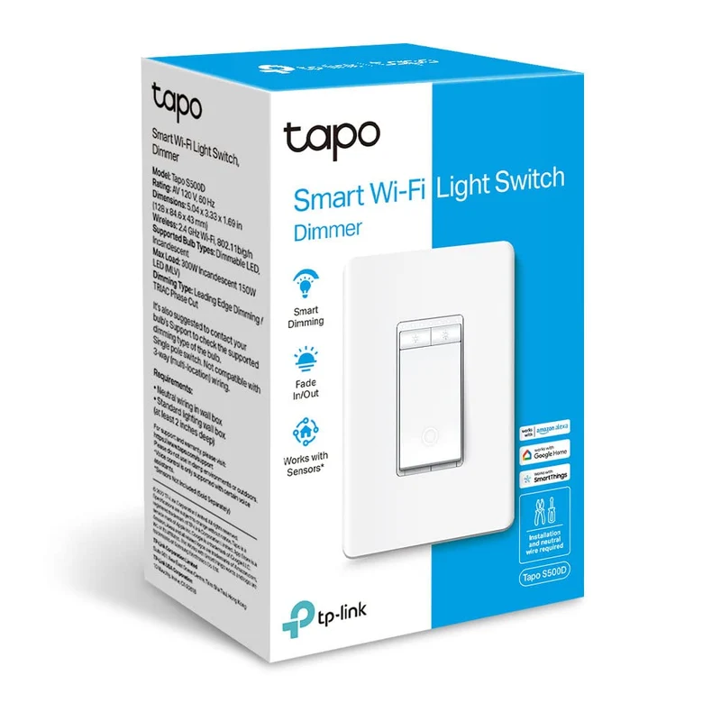 Single Pole Smart Dimmable Switch White, Tapo S500D
