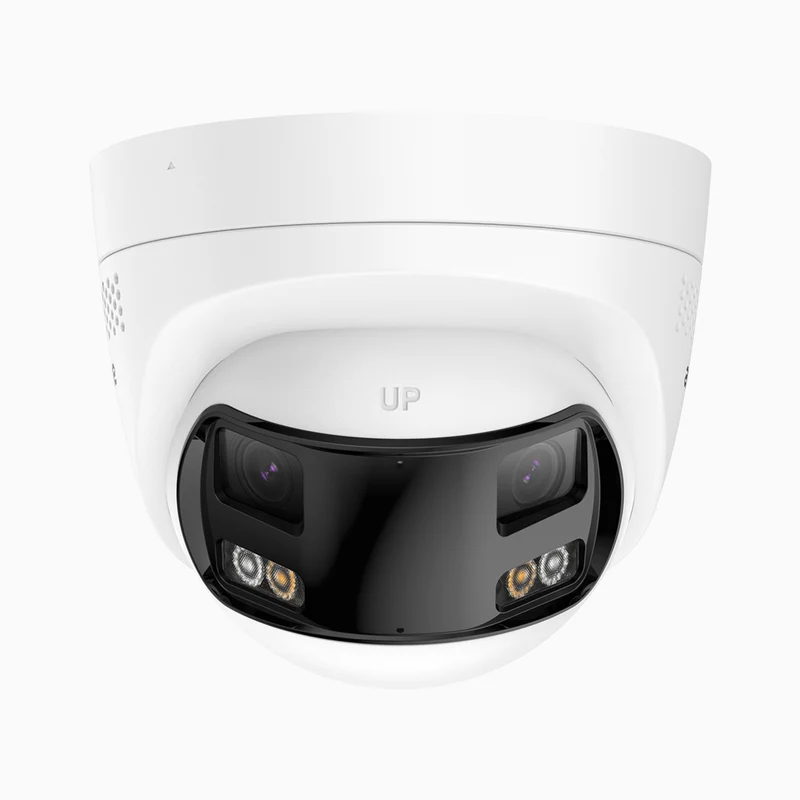 FCD800 - 4K 8MP Seamless Dual-Lens Outdoor PoE Security Camera, 77° Vertical FOV, 180° Panoramic Coverage, Smart Color Night Vision & Active Deterrence, Two-Way Audio
