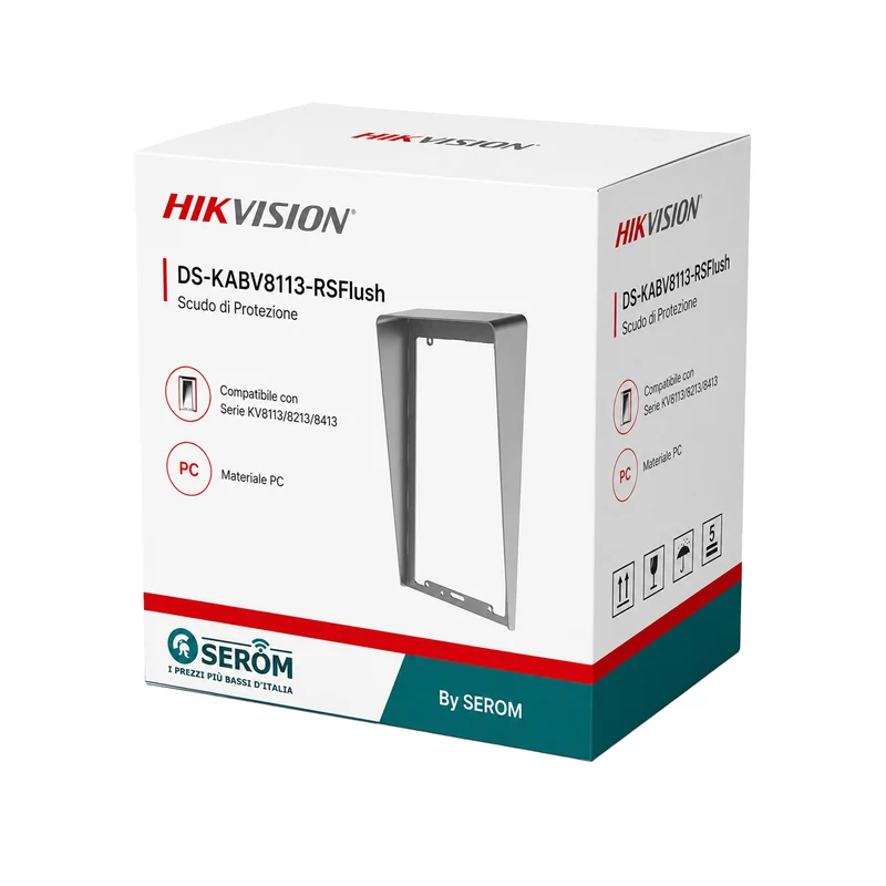 DS-KABV8113-RS/Flush - Scudo di Protezione per Serie KV8113, KV8213 e KV8413 - Hikvision