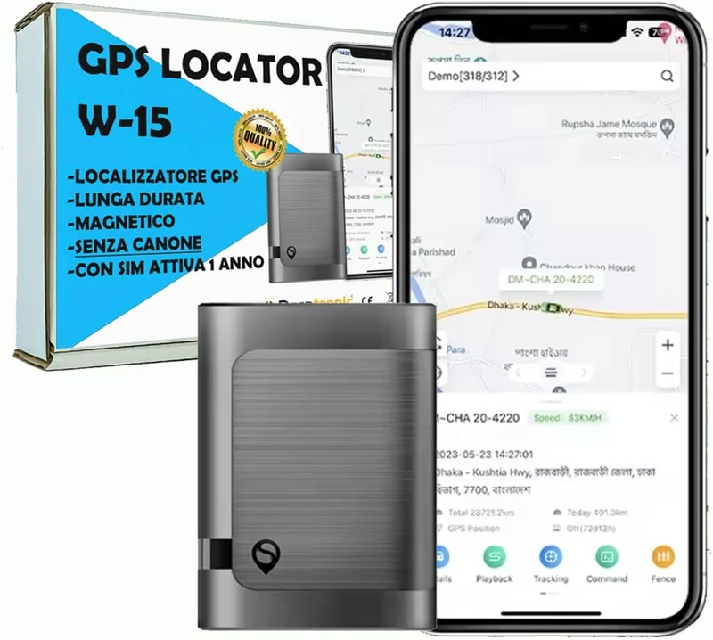 (W15)localizzatore gps senza canone lunga durata con sim anonima già attiva per 1 anno antifurto per auto moto agenzia investigativa (W15)