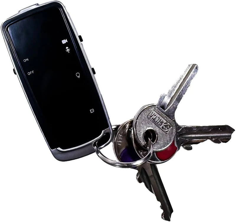 (AV100) Telecamera Spia Portachiavi con microregistratore voce – Design Discreto, Facile da Usare, Video HD di Alta Qualità e Massima Portabilità Spy Cam per la Tua Sicurezza