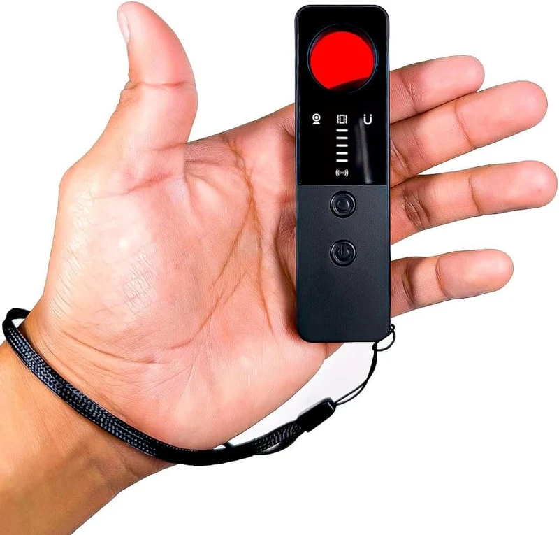 (T4)Rilevatore Microspie e gps per auto, casa, ufficio Telecamere e Segnali Wireless professionale e tascabile con doppio allarme e torcia a led (T4)