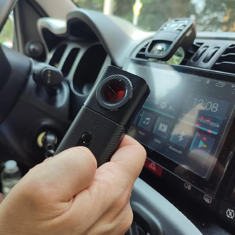 (T3)Rilevatore Microspie gsm e gps per auto, casa, ufficio Telecamere e Segnali Wireless 800/900/1200/2400 mhz professionale e tascabile (T3)