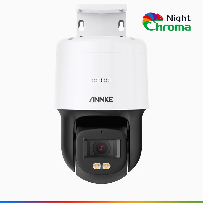 NightChroma TM NCPT500 - 3K PT Speed Dome PoE Security Camera, 340° Pan & 110° Tilt, 3072*1728 Resolution, f/1.0 Super Aperture, Acme Color Night Vision, Motion Detection, 2-Way Audio
