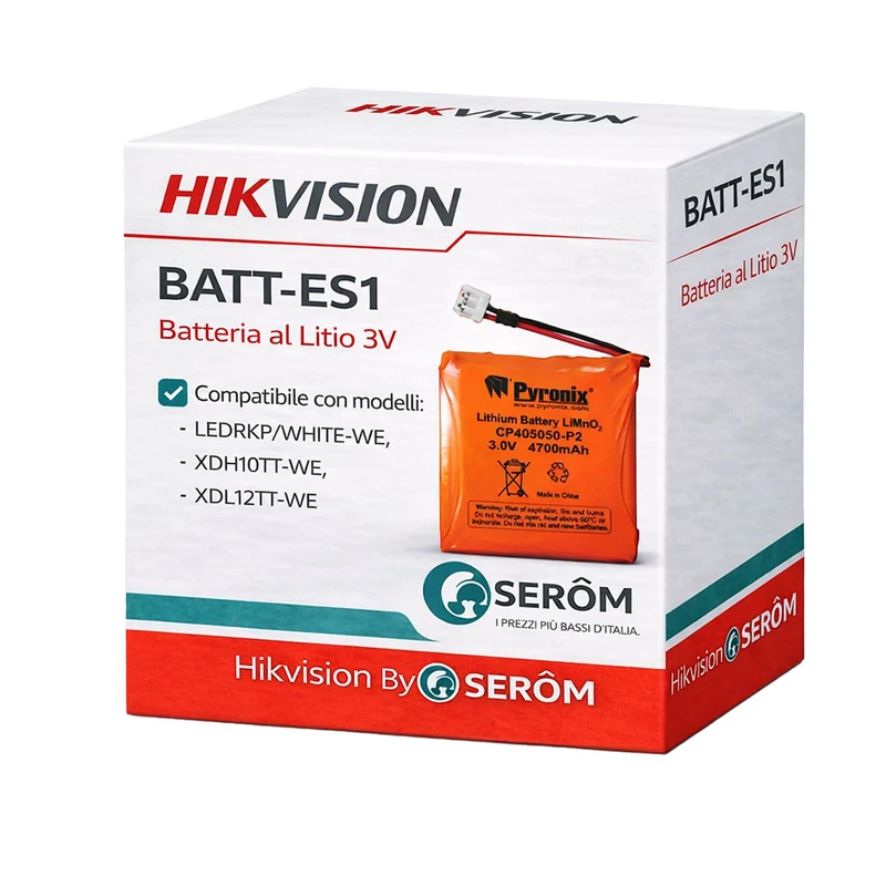 BATT-ES1 - Batteria al Litio 3V Pyronix Hikvision | Ricambio per Sensori e Sirena