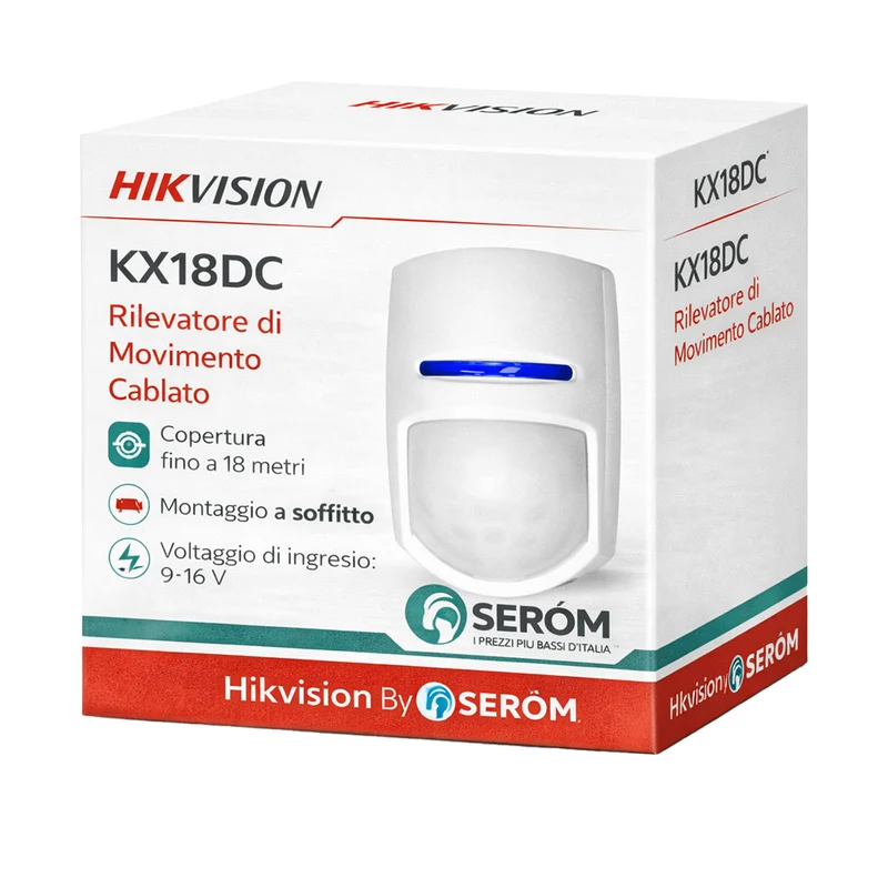 Hikvision Digital Technology KX18DC rilevatore di movimento Cablato Soffitto/muro Bianco DS-PD2-P18CE