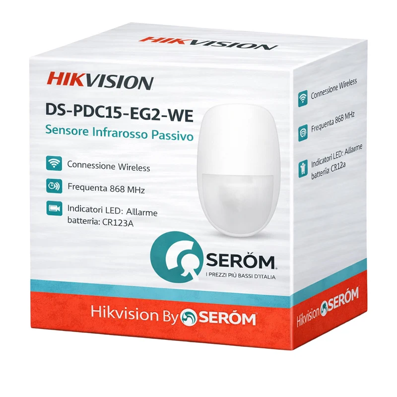 Hikvision Digital Technology DS-PDC15-EG2-WE rilevatore di movimento Sensore Infrarosso Passivo (PIR) Wireless Parete Bianco