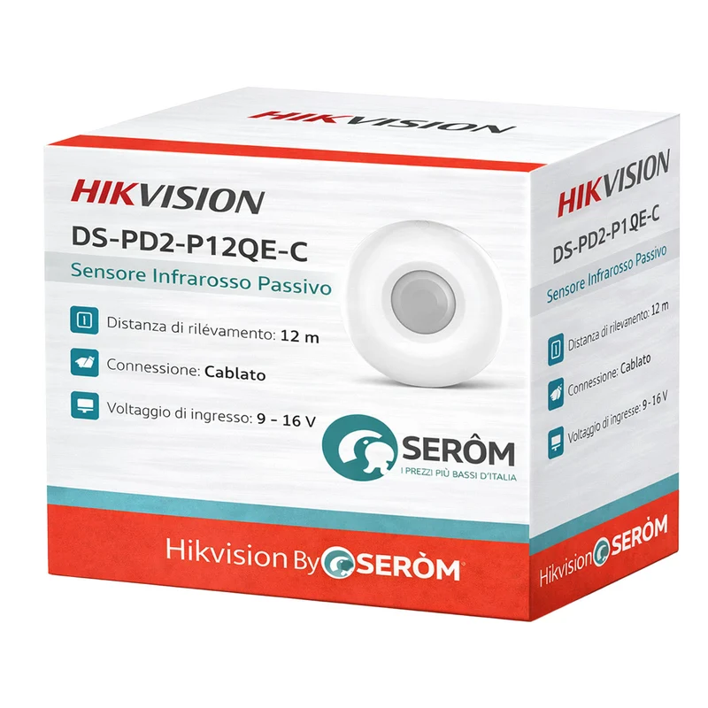 Hikvision Digital Technology DS-PD2-P12QE-C rilevatore di movimento Sensore Infrarosso Passivo (PIR) Cablato Soffitto Bianco octopus dq