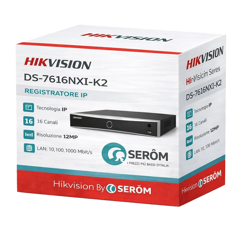Hikvision Digital Technology DS-7616NXI-K2 Videoregistratore di rete (NVR) 1U Nero
