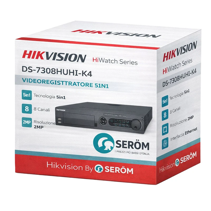 Hikvision Digital Technology DS-7308HUHI-K4 videoregistratori virtuali Nero