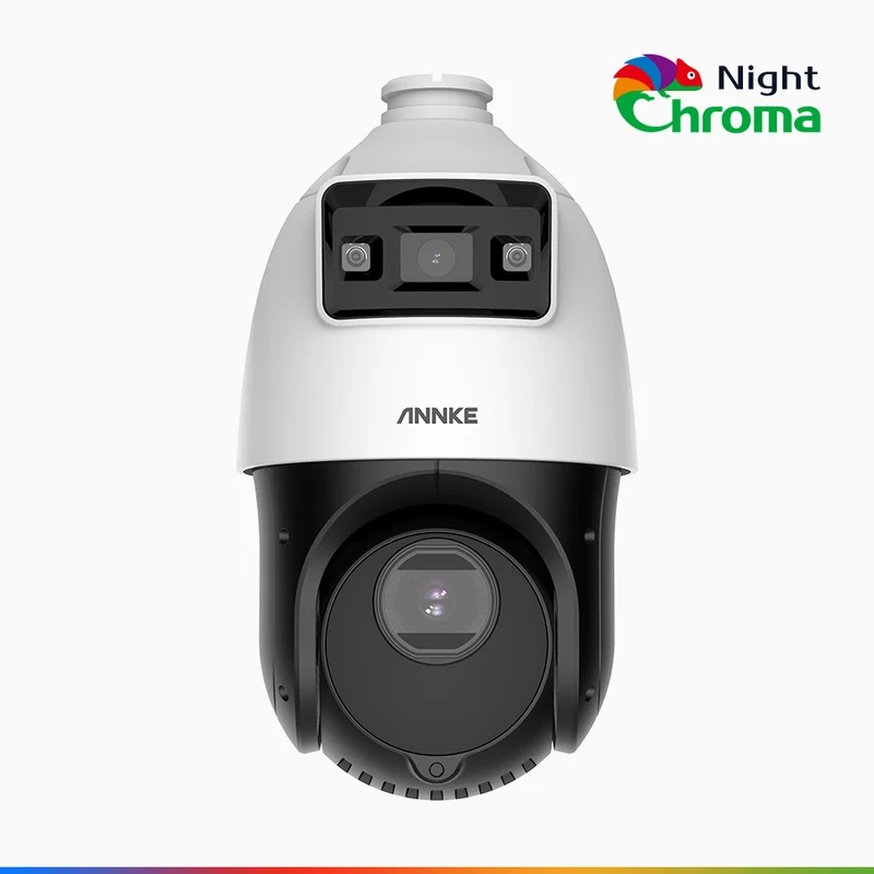 NightChroma TM NCT425 - 2-in-1 Dual Lens PTZ Security IP Camera, 3D Position, Acme Color Night Vision (0.001 Lux), 25X Optical Zoom, Smart Detection, 4MP Resolution