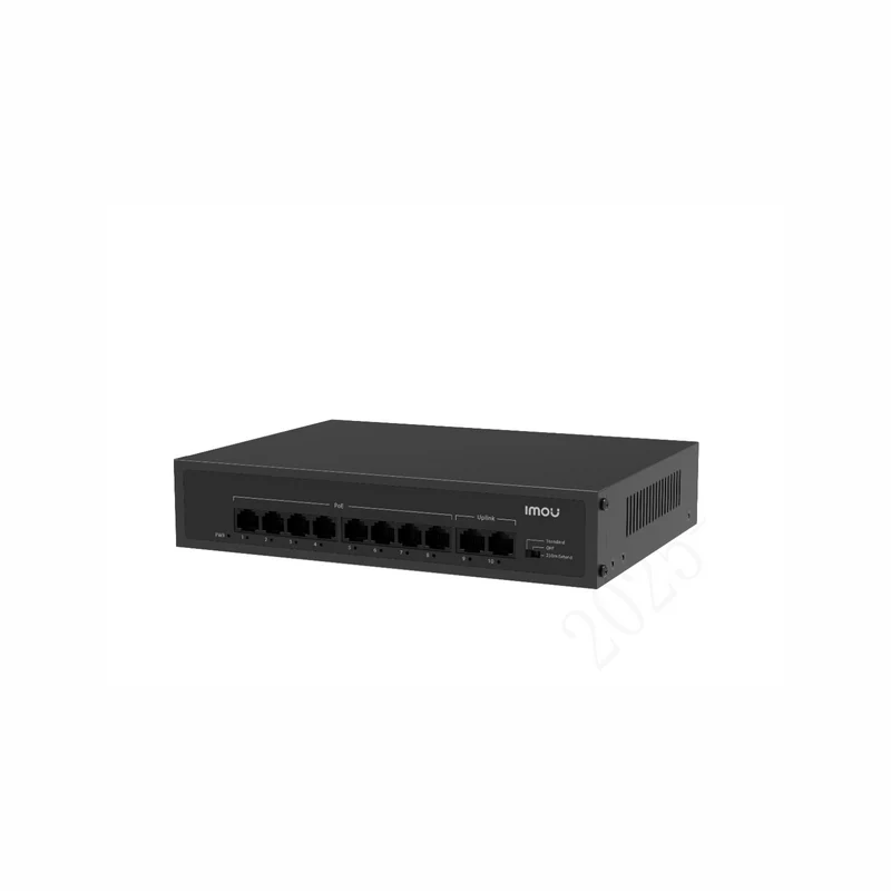 SF110P-65-IMOU - Switch PoE 65W con 8 Porte PoE e 2 Uplink, 802.3af/at, per Videosorveglianza - Imou