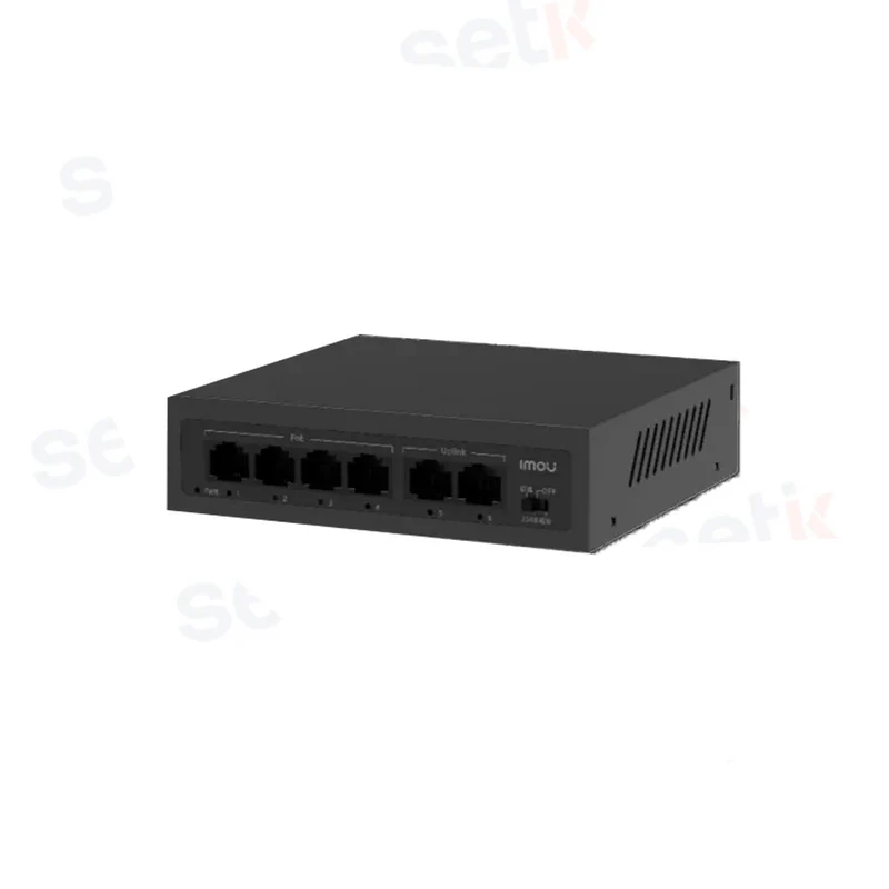 SF106P-45-IMOU - Switch PoE 45W con 4 Porte PoE e 2 Uplink, 802.3af/at, Ideale per Videosorveglianza - Imou