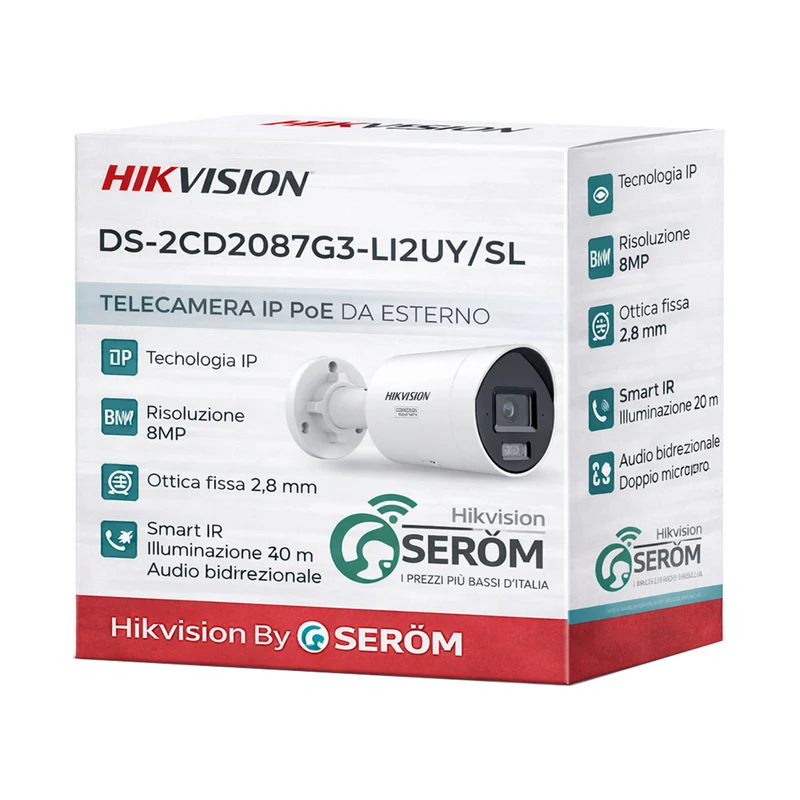 HWT-B120-M - Telecamera 4in1 bullet ottica fissa 2.8mm 2MP IR 20m Serie HiWatch - Hikvision