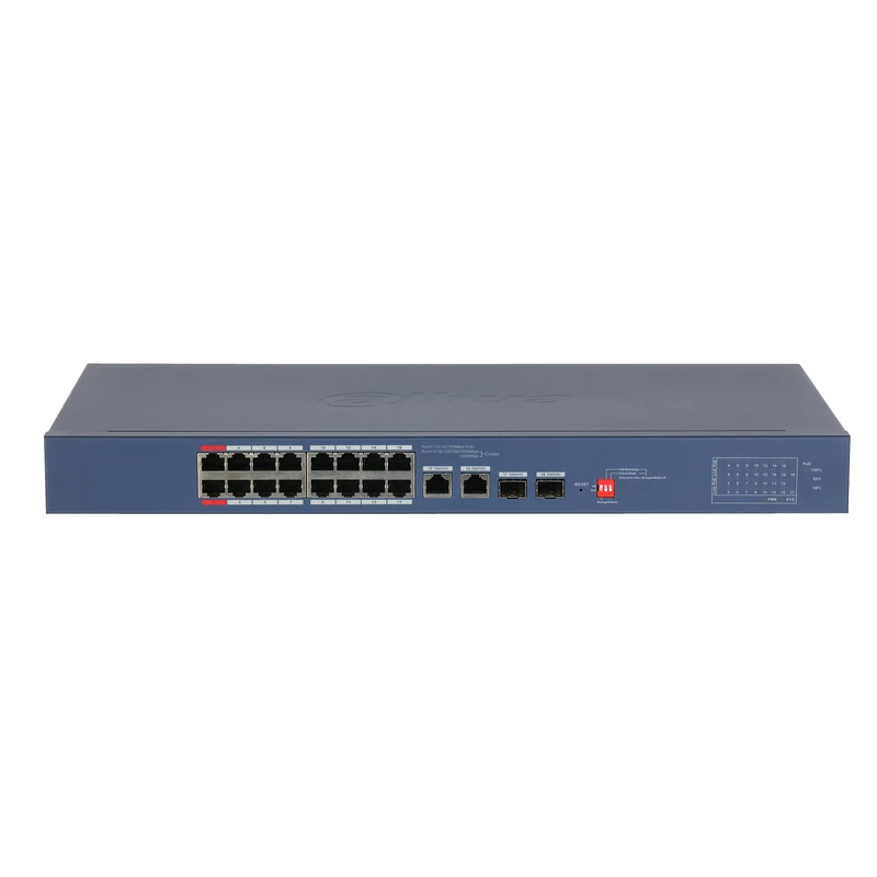 CS4218-16ET-190-V2 - Switch Smart Managed con 16 Porte PoE Hi-PoE 90W, Gestione Cloud DoLynk e Long Distance PoE - Dahua