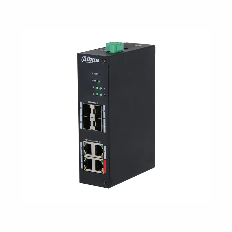 HS4408-4ET-96 - Switch Hardened 8 Porte con PoE/Hi-PoE e SFP Gigabit - Dahua