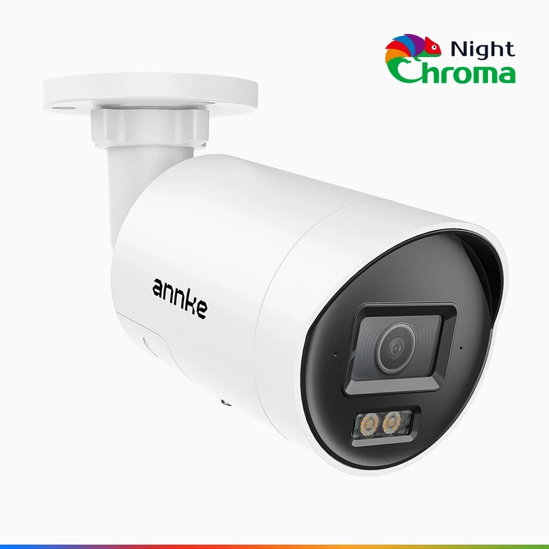 NightChroma TM NC800 - 4K Outdoor PoE Security Camera, Acme Color Night Vision, f/1.0 Super Aperture (0.0005 Lux), Human & Vehicle Detection, Intelligent Behavior Analysis, Built-in Microphone, All-Metal Housing