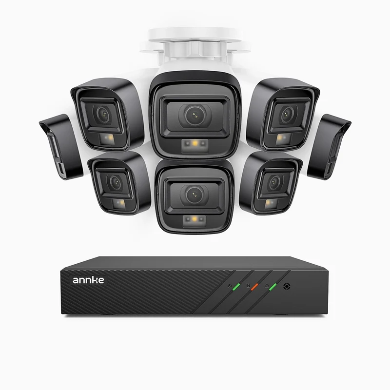 H500 - 3K Super HD 8 Channel 8 Cameras PoE Security System, Color & IR Night Vision, 3072 × 1728 @ 20fps, Smart Human & Vehicle Detection, Built-in Microphone, IP67
