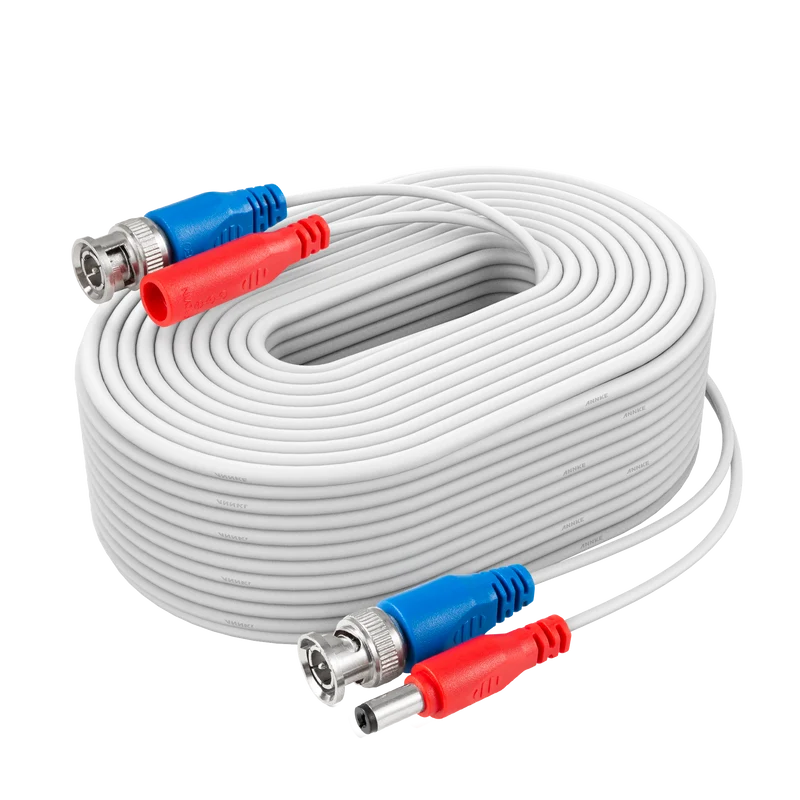 Fire Rated 100% 30 m/100 ft All-in-One BNC Video Power Cables