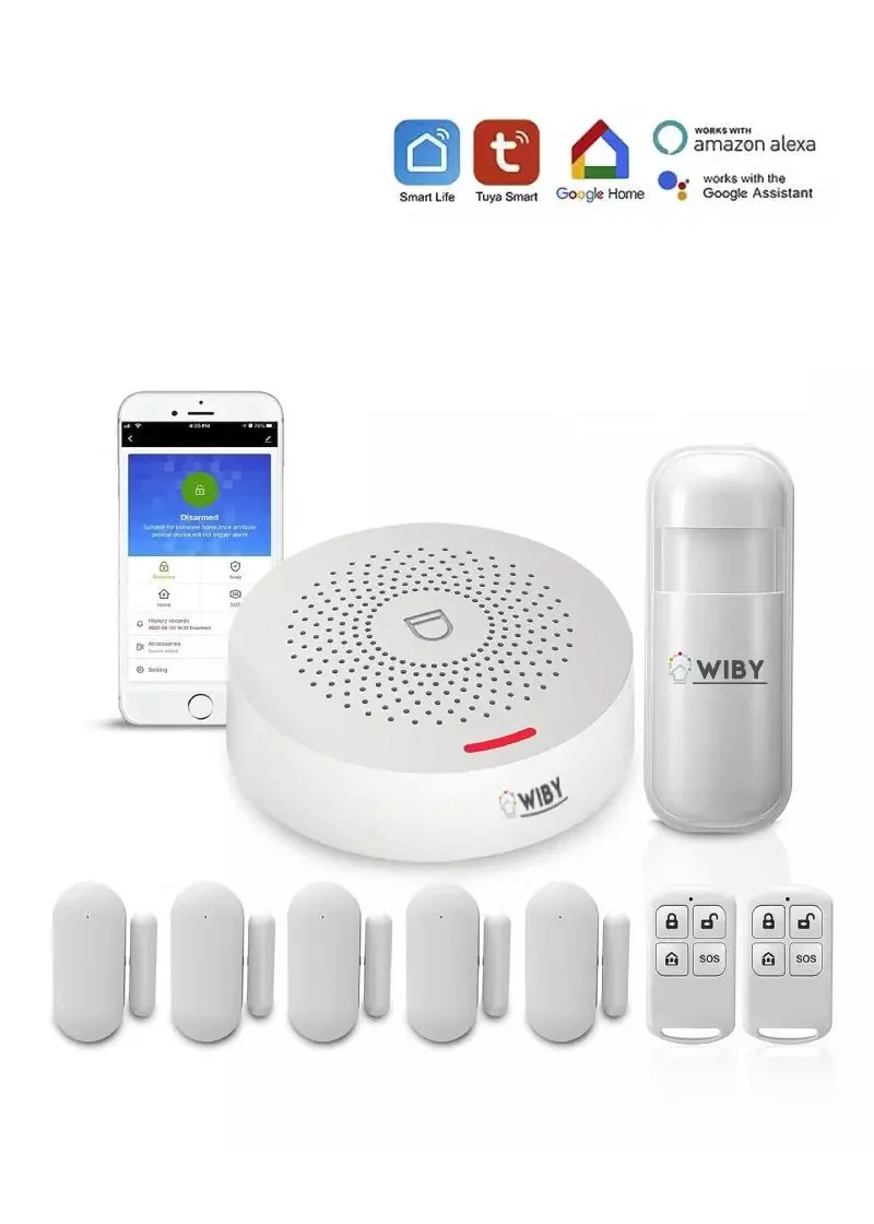 Kit Allarme Antifurto WiFi Casa | Alexa & Google | App Tuya | WIBY