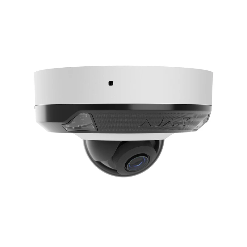126269.214.WH1 - Telecamera IP AI Ajax DomeCam Mini HL 5MP 2.8mm Bianco – Sicurezza Intelligente con TrueWDR, Audio Integrato e Tecnologia JetSparrow