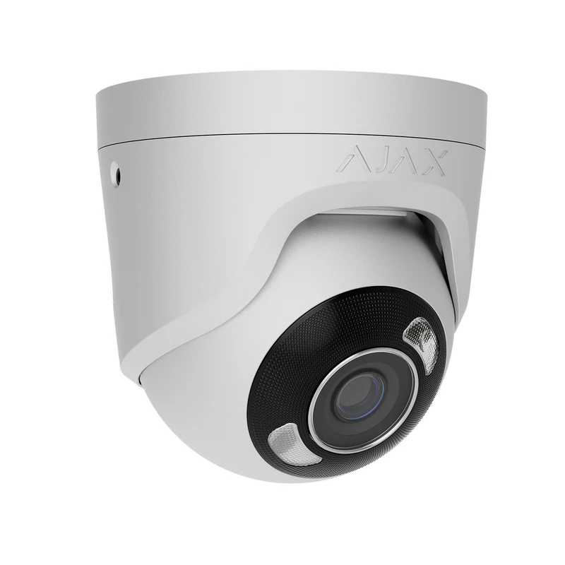 126267.197.WH1 - Telecamera IP AI Ajax TurretCam HL 8MP 4mm Bianco – Sicurezza Professionale con TrueWDR e Rilevamento Intelligente