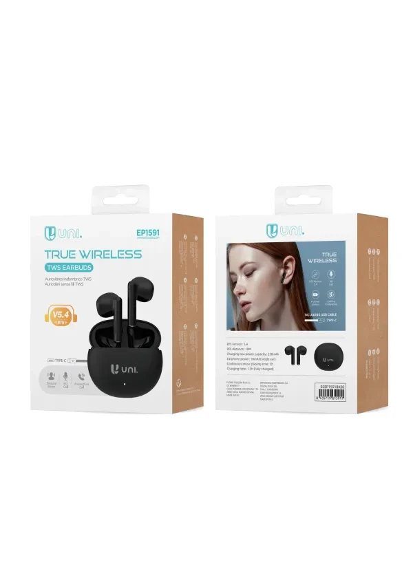 Auricolari Bluetooth TWS Pro – Bluetooth 5.4, 5H Chiamate, Ricarica Type-C | UNICO