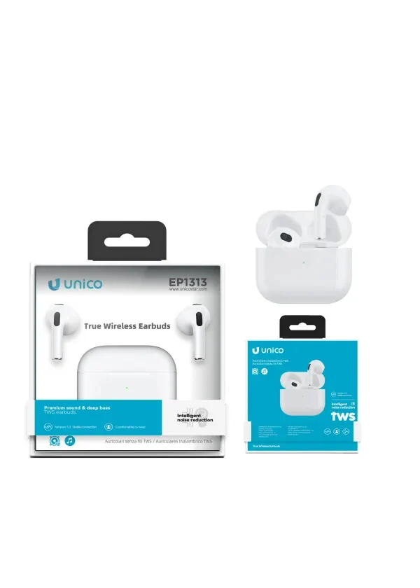 Auricolari Bluetooth TWS 4a Generazione – Connessione Istantanea, 50H Autonomia | UNICO