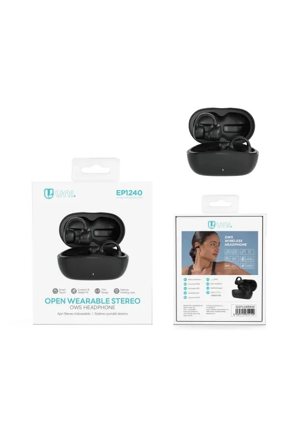 Auricolari Bluetooth Clip-On OWS | Aperto, BT5.4, Type-C, 50H Standby – UNICO