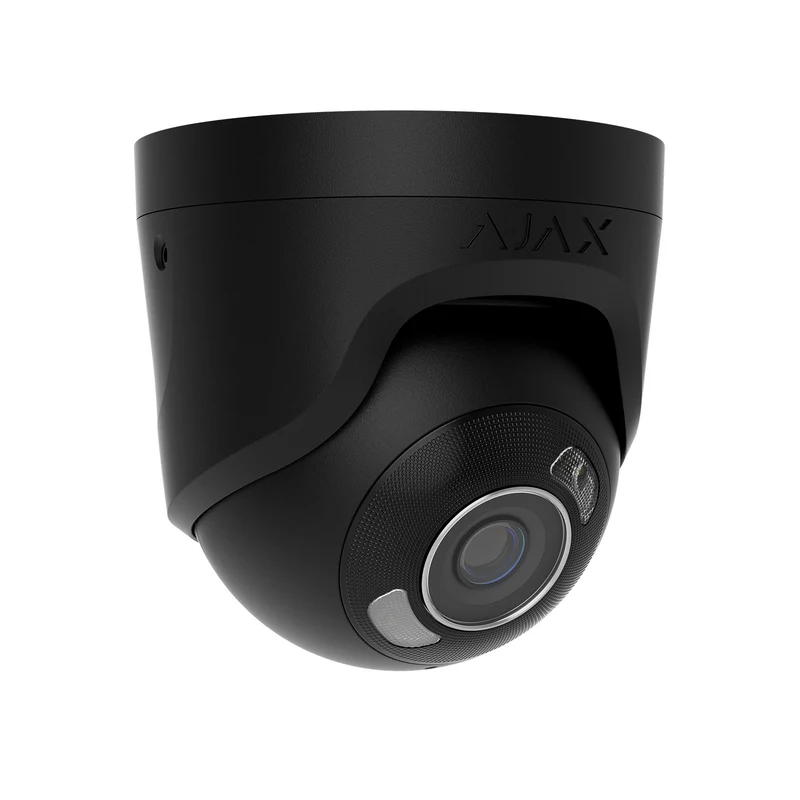 126260.197.BL1 - Telecamera IP AI Ajax TurretCam HL 5MP 2.8mm Nero – Videosorveglianza Intelligente con TrueWDR e Illuminazione Ibrida